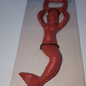 metal Mermaid bottle opener man cave bar ware tropical summer home C3